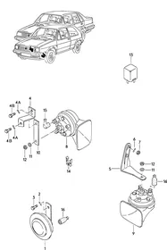 Signal horn — VW GTI factory diagram