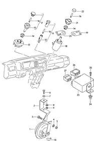 High volume horn — VW GTI factory diagram