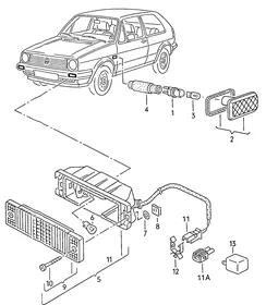 Turn signal indicator — VW GTI factory diagram