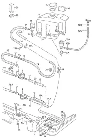 Headlight washer system — VW GTI factory diagram
