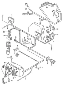 Rear wiring set — VW GTI factory diagram