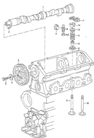 Camshaft, valves — VW GTI factory diagram