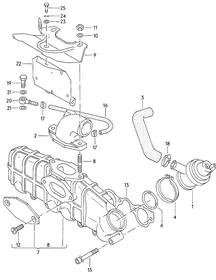 Intake connection — VW GTI factory diagram