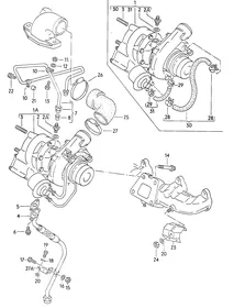 Exhaust gas turbocharger — VW GTI factory diagram