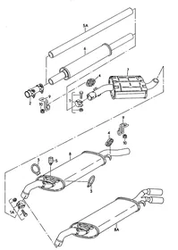 Intermediate pipe — VW GTI factory diagram