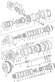 Forward,direct, reverse gear clutch, torque converter — VW GTI factory diagram