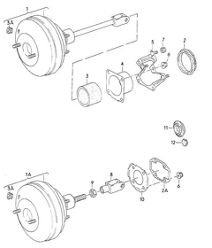 Brake servos list of — VW GTI factory diagram