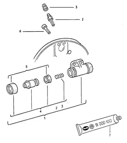 Wheel brake cylinder — VW GTI factory diagram