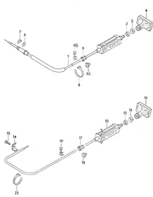Cold starting aid cable — VW GTI factory diagram