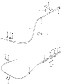 Cold starting aid cable — VW GTI factory diagram