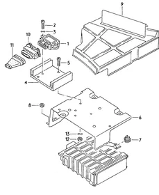 Switch unit — VW GTI factory diagram